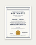 Certificate of Domestic Airworthiness (Personalized)