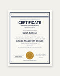Certificate of Aviation Spouse Proficiency (Personalized)